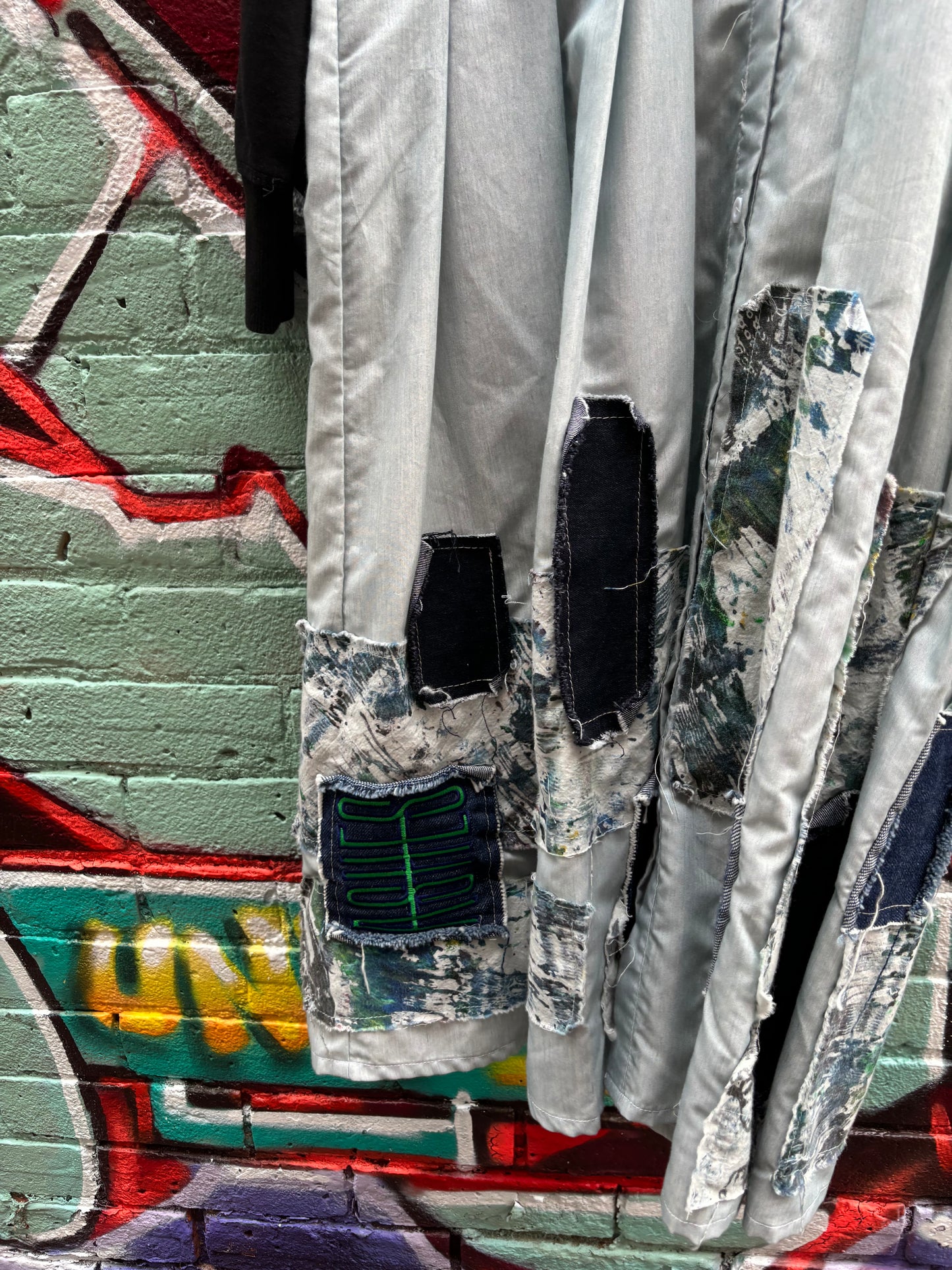 REWORKED TUNIC DRESS WITH PATCHWORK