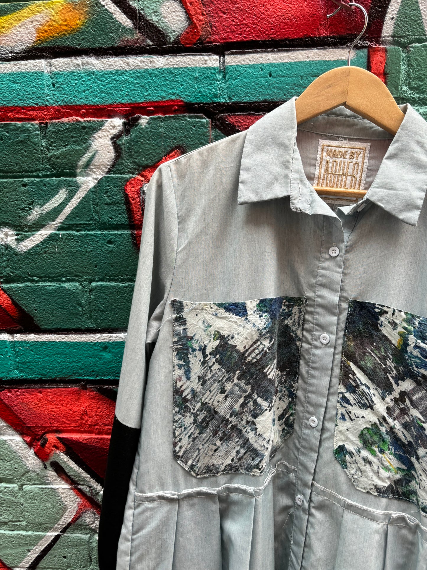 REWORKED TUNIC DRESS WITH PATCHWORK