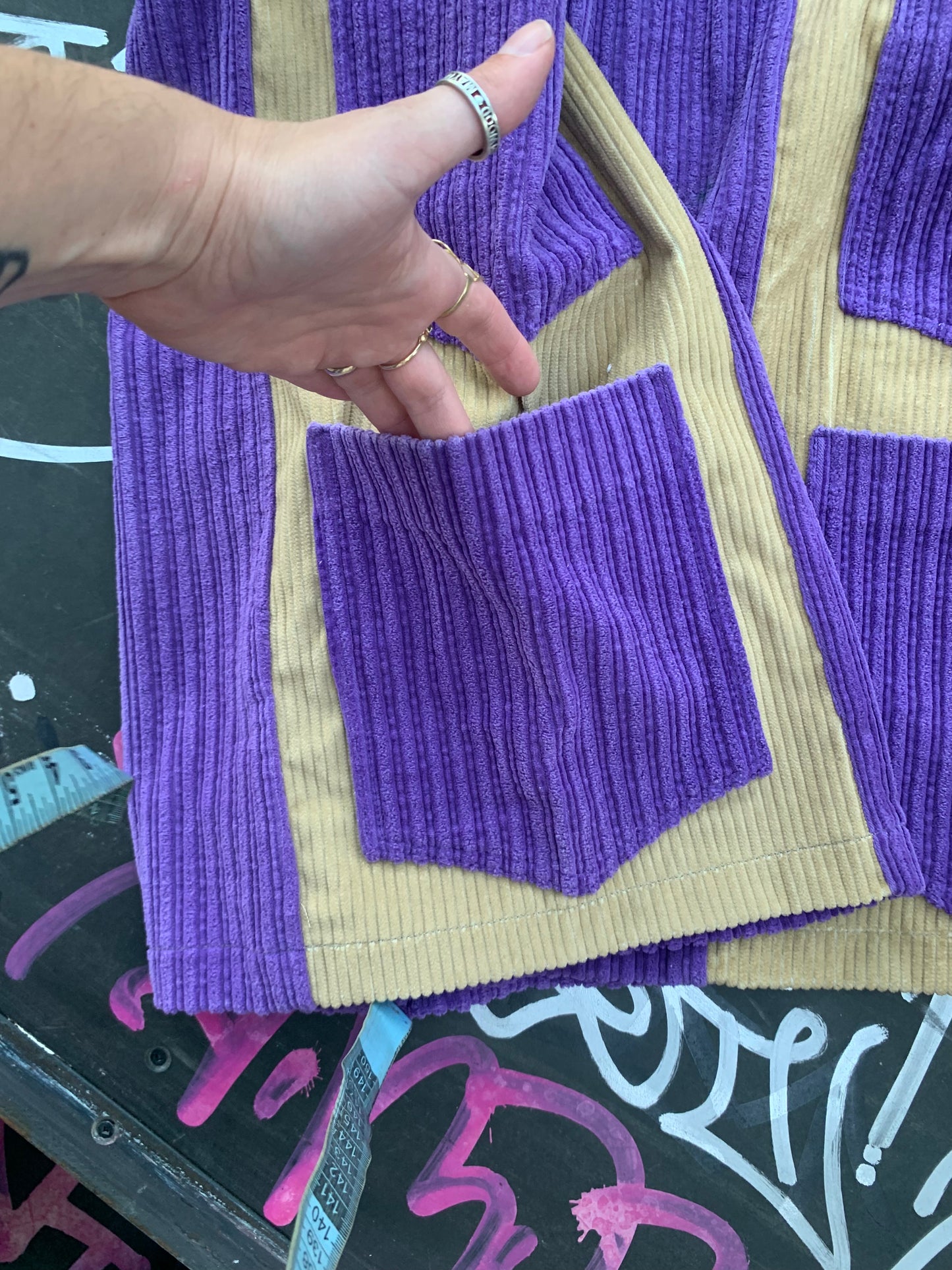 GRAPE CORDUROY SHORTS - Fits up to 44” waist