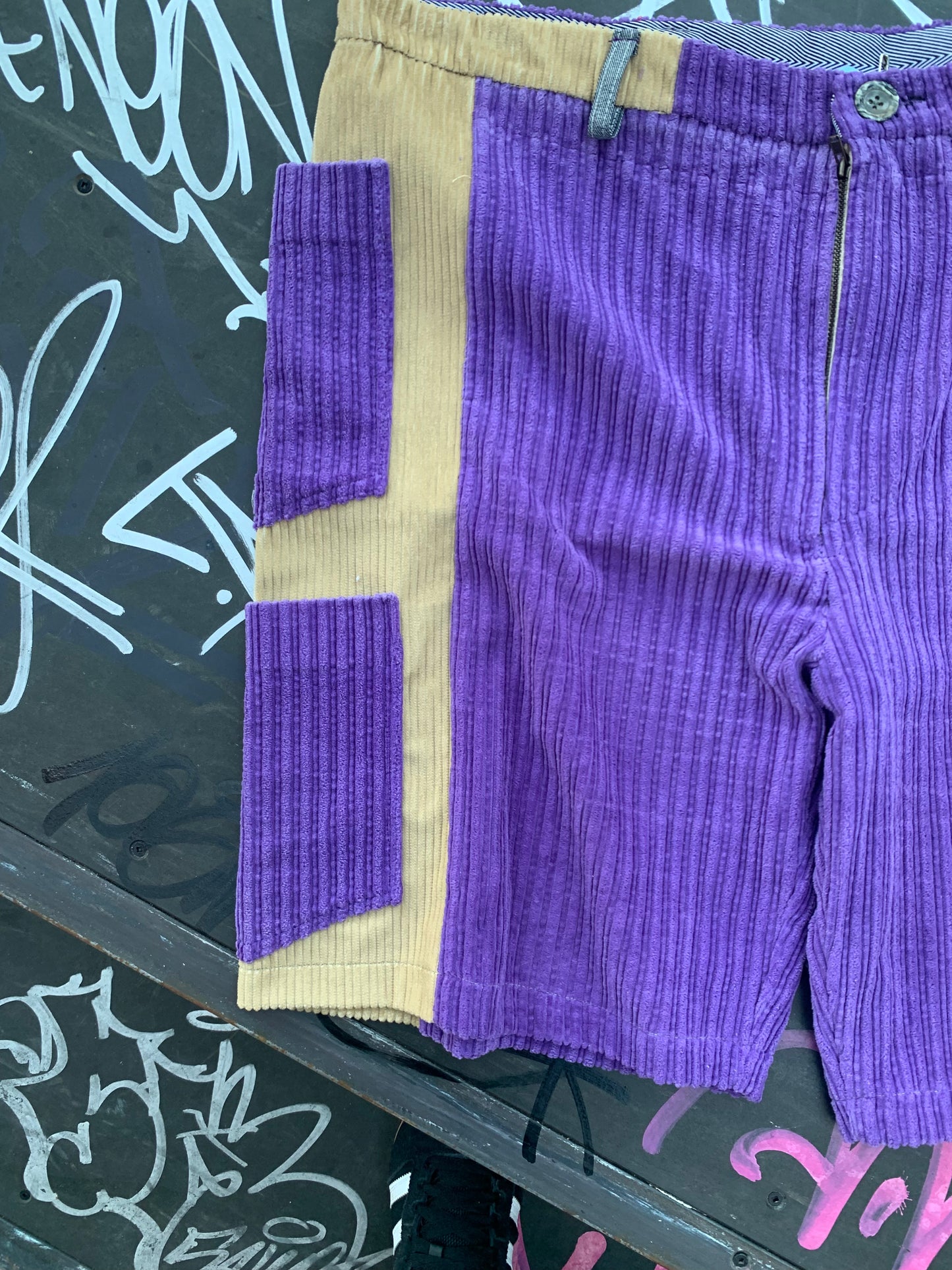 GRAPE CORDUROY SHORTS - Fits up to 44” waist