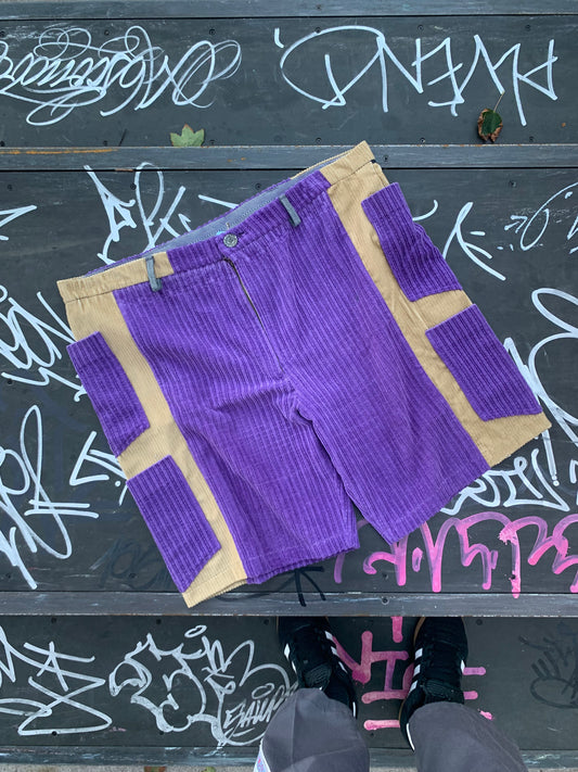 GRAPE CORDUROY SHORTS - Fits up to 44” waist
