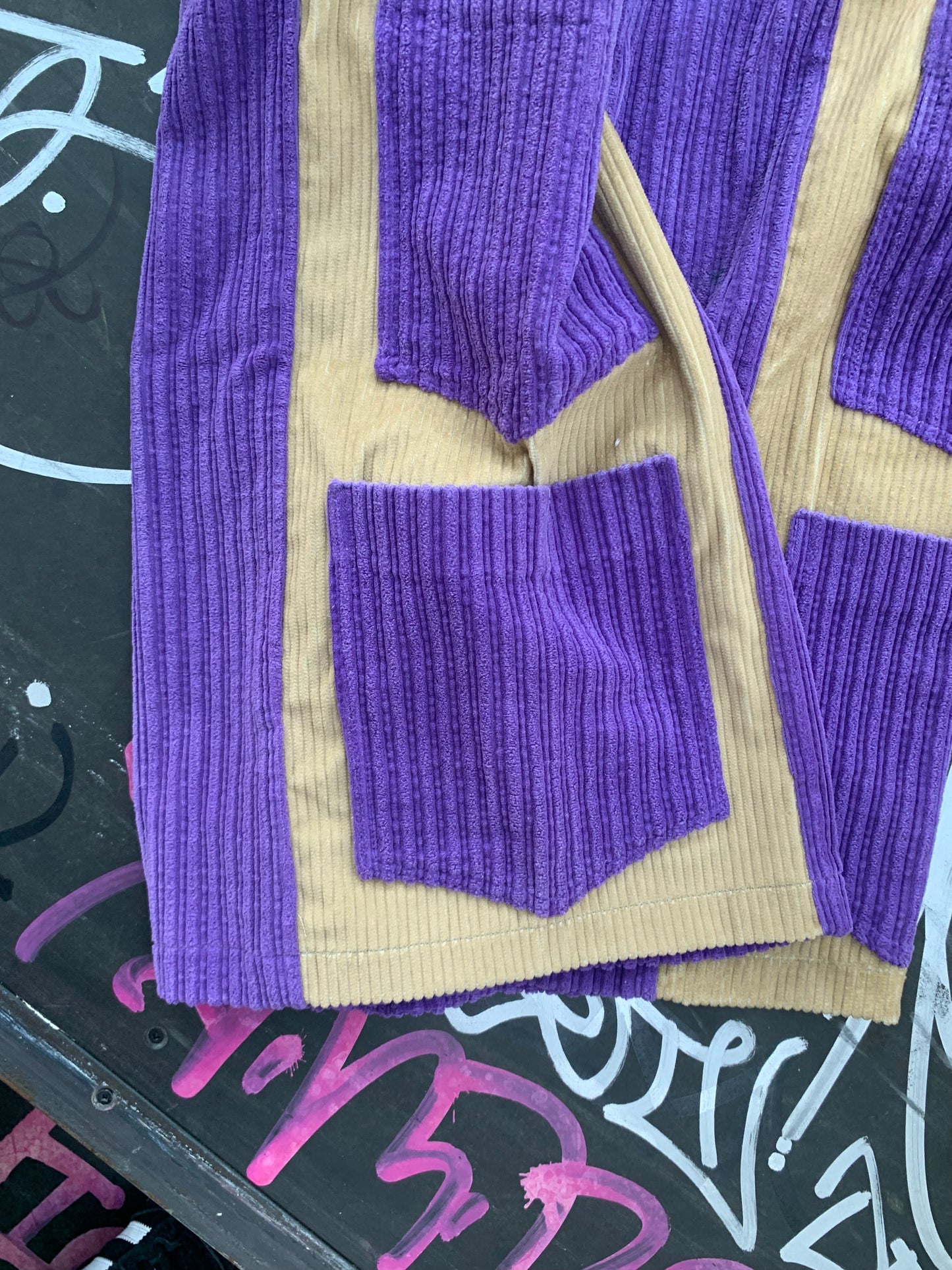 GRAPE CORDUROY SHORTS - Fits up to 44” waist
