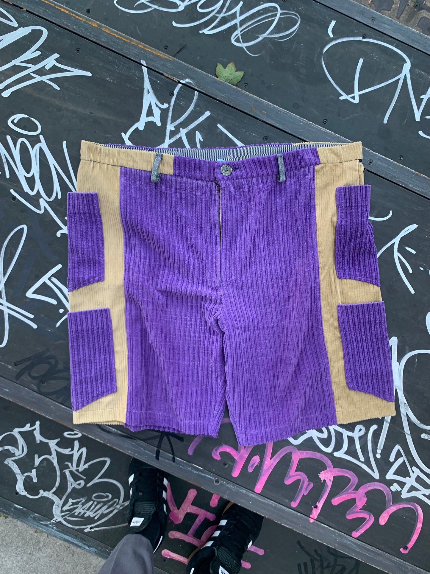 GRAPE CORDUROY SHORTS - Fits up to 44” waist