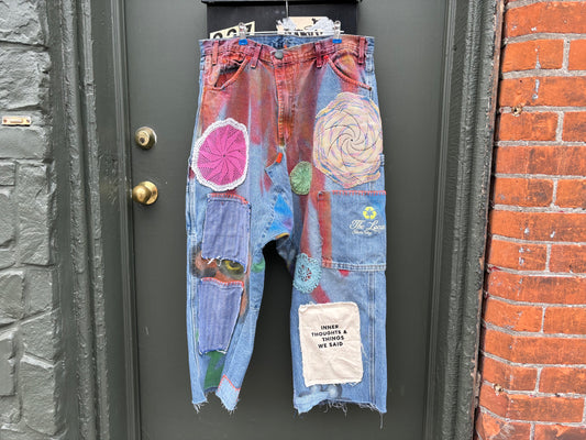 INNER THOUGHTS - drop crotch denim - 36”-39” WAIST