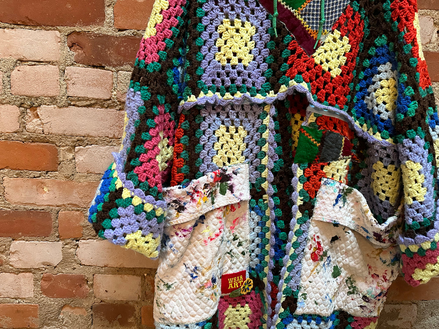 GRANNY SQUARE HOODIE - ONE SIZE