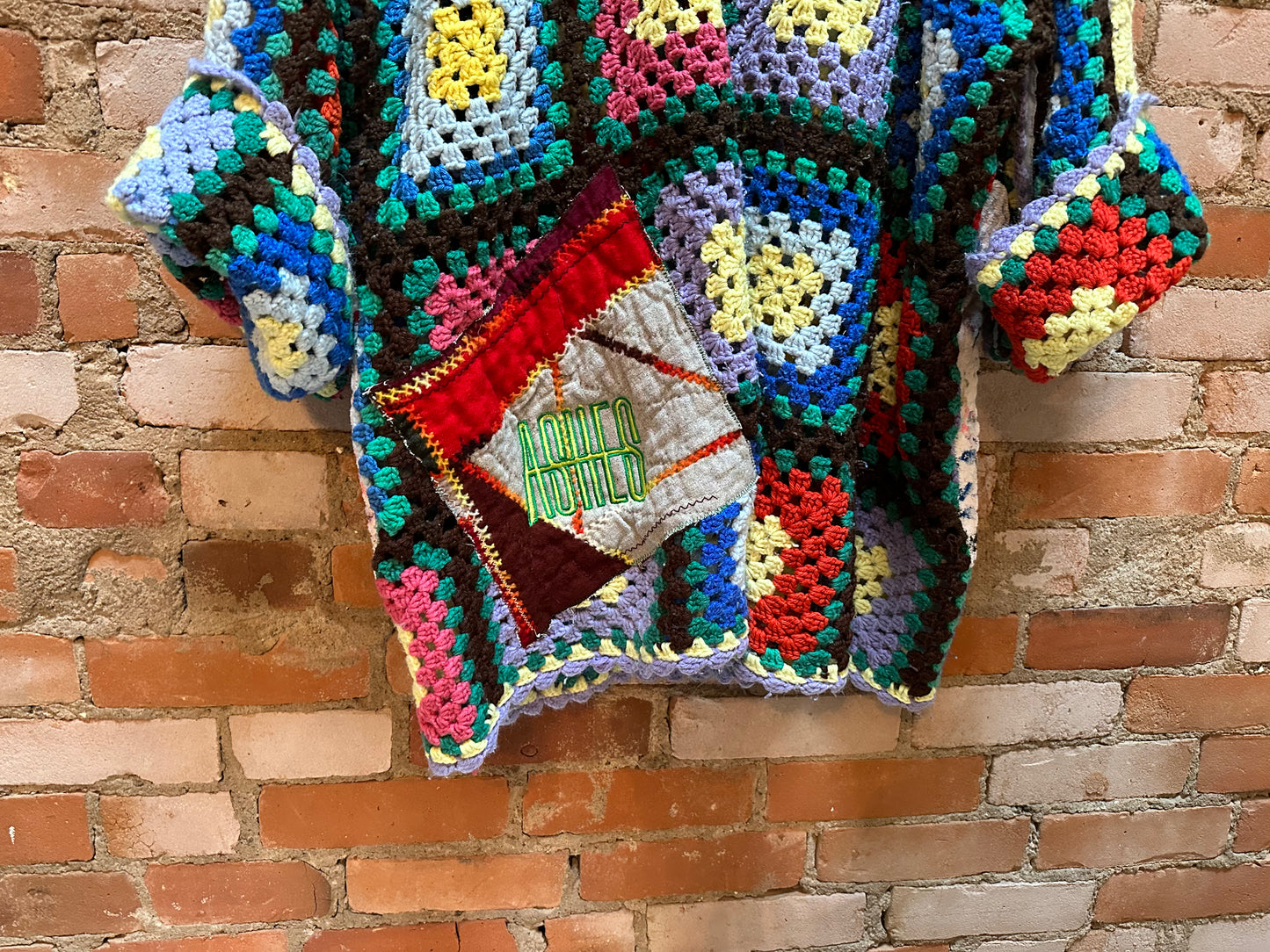 GRANNY SQUARE HOODIE - ONE SIZE