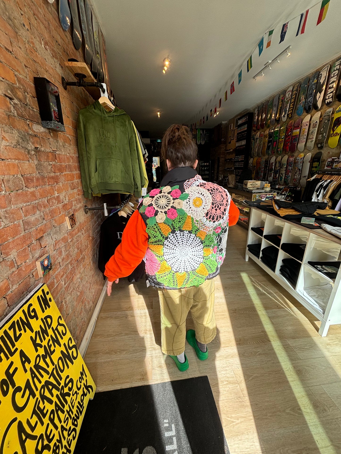 CRAZY COOL UPCYCLED DOILY PUFFER VEST