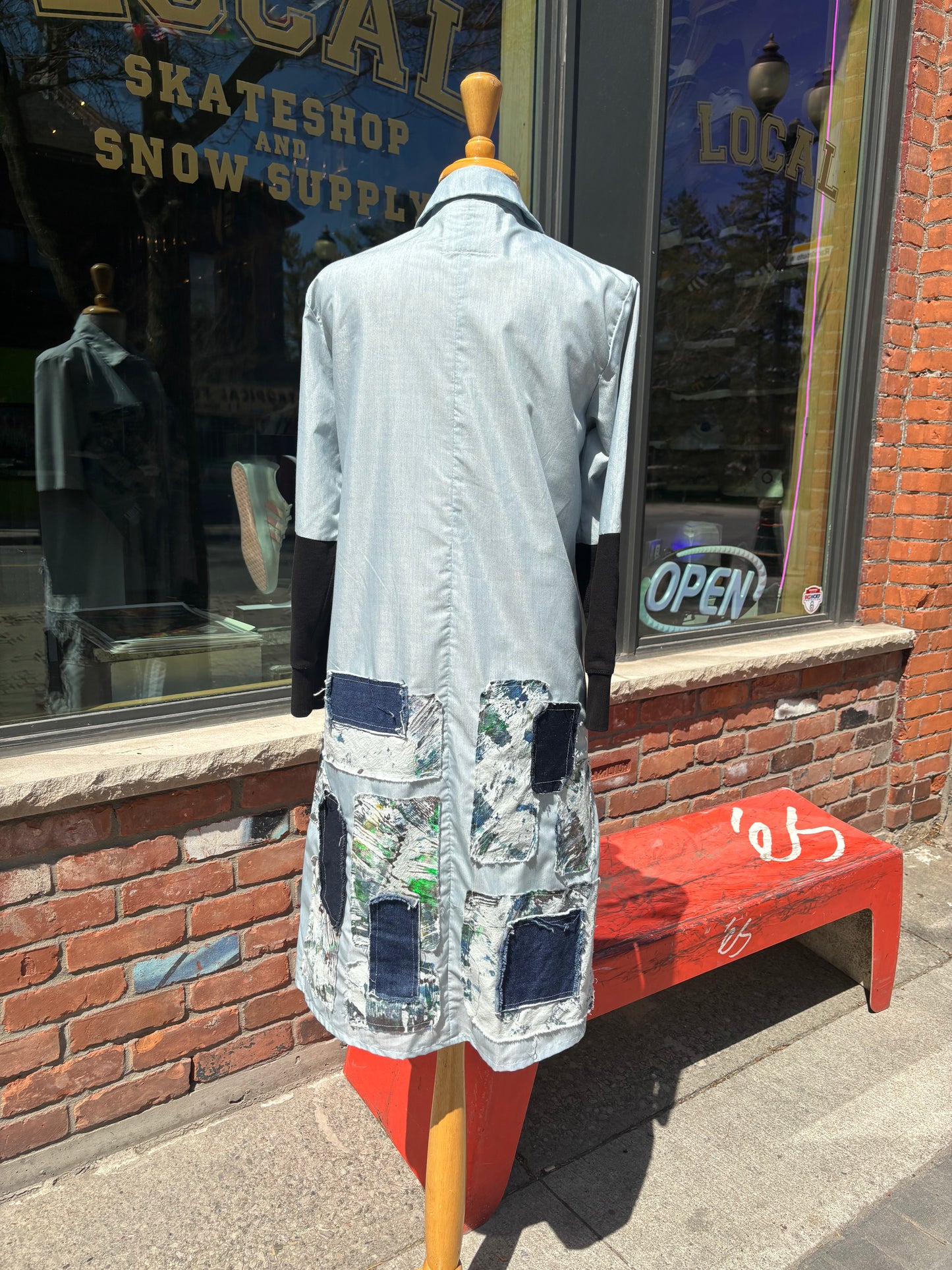 REWORKED TUNIC DRESS WITH PATCHWORK