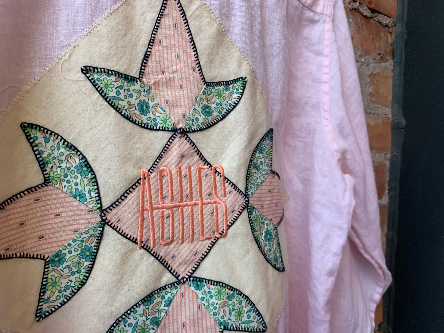 UPCYCLED RL BUTTON UP - M