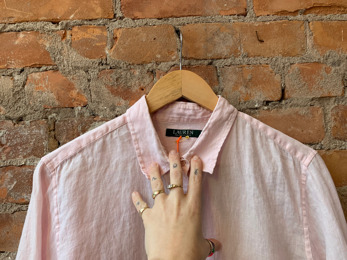 UPCYCLED RL BUTTON UP - M