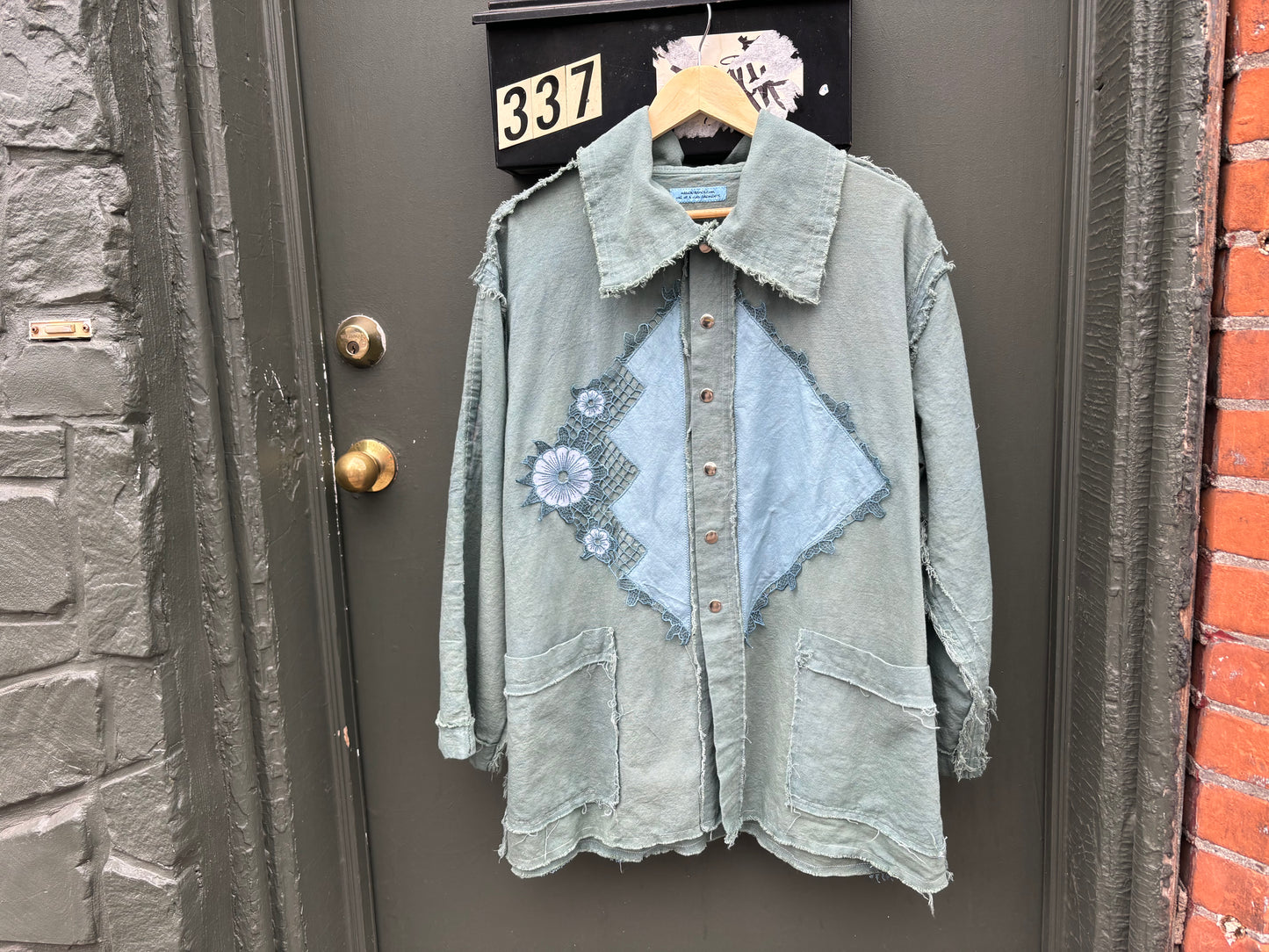 RAW SAGE GREEN DYED JACKET