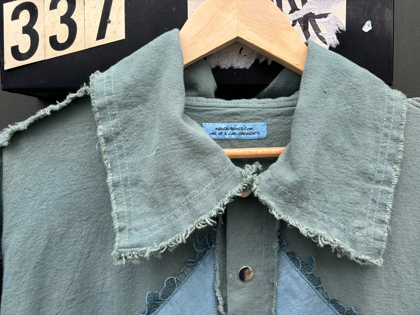 RAW SAGE GREEN DYED JACKET