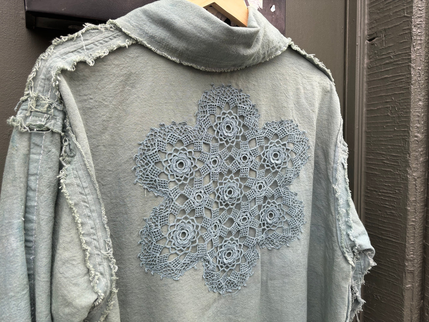 RAW SAGE GREEN DYED JACKET