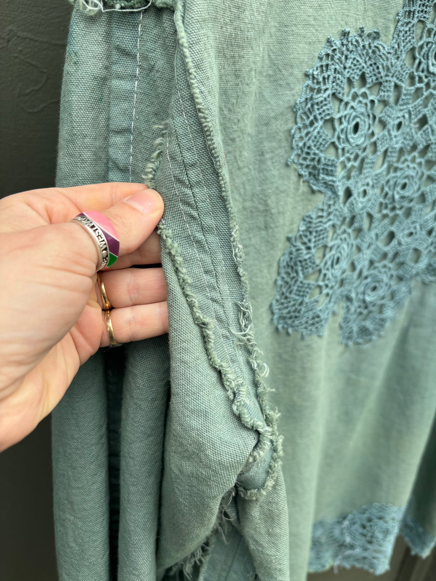 RAW SAGE GREEN DYED JACKET