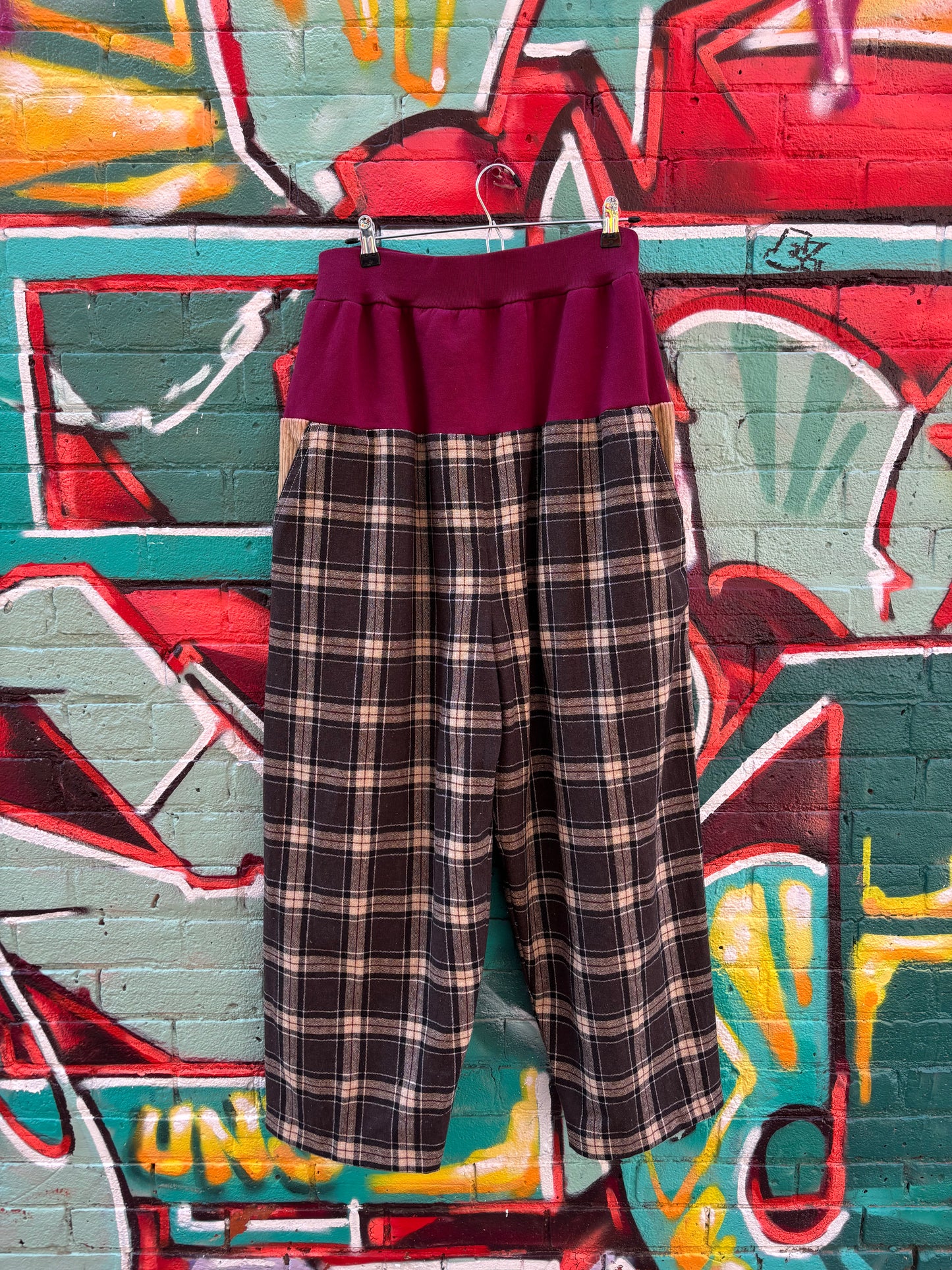 PLAID PANTS - 30-34” elastic WAIST
