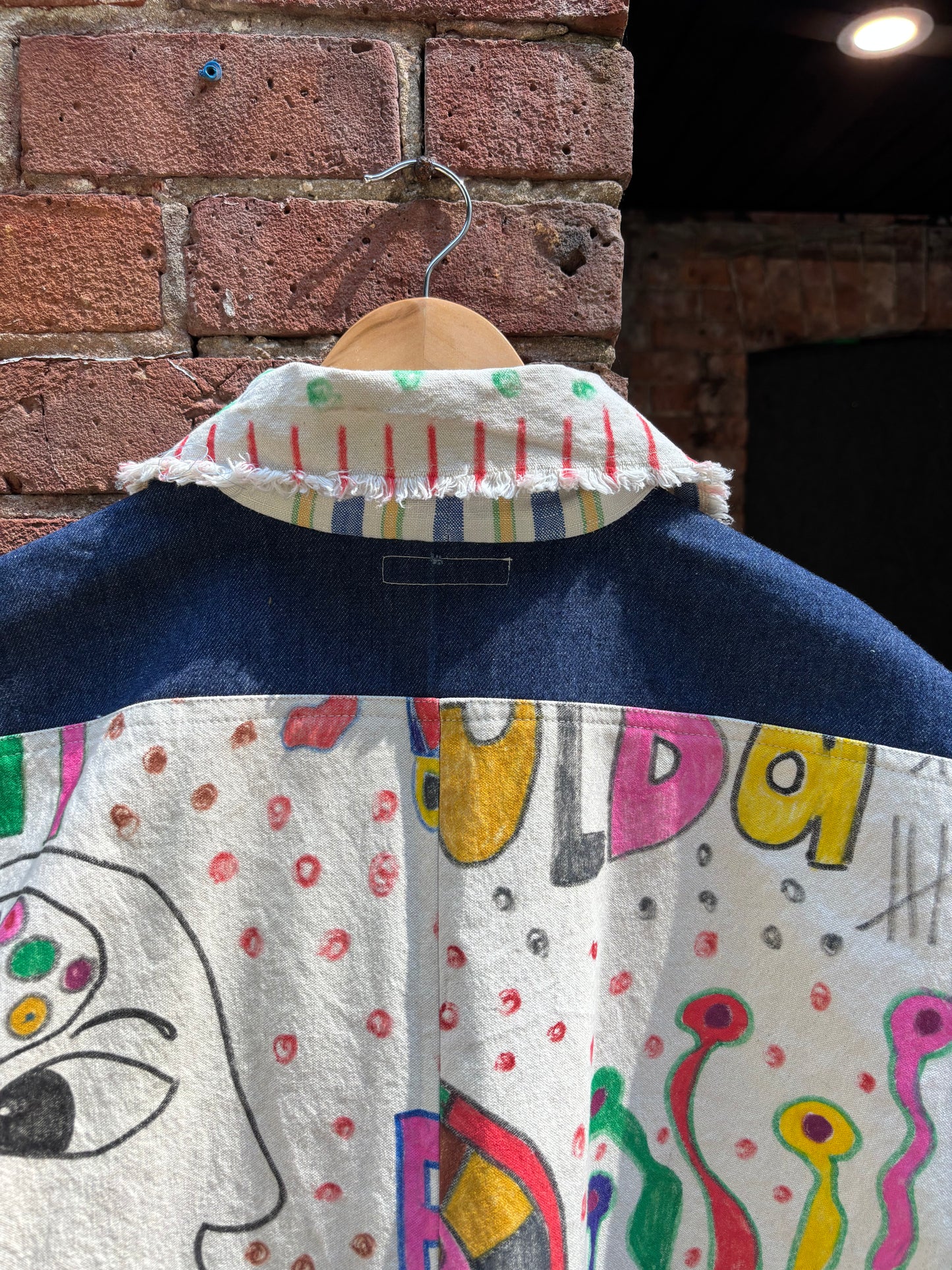 1ST Sample , Jumpsuit , Hand drawn drop cloth