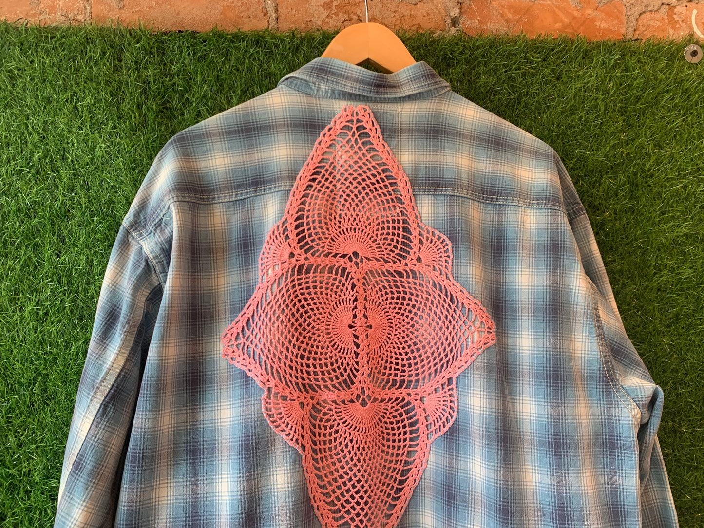 QUILT & PLAID JACKET - LARGE
