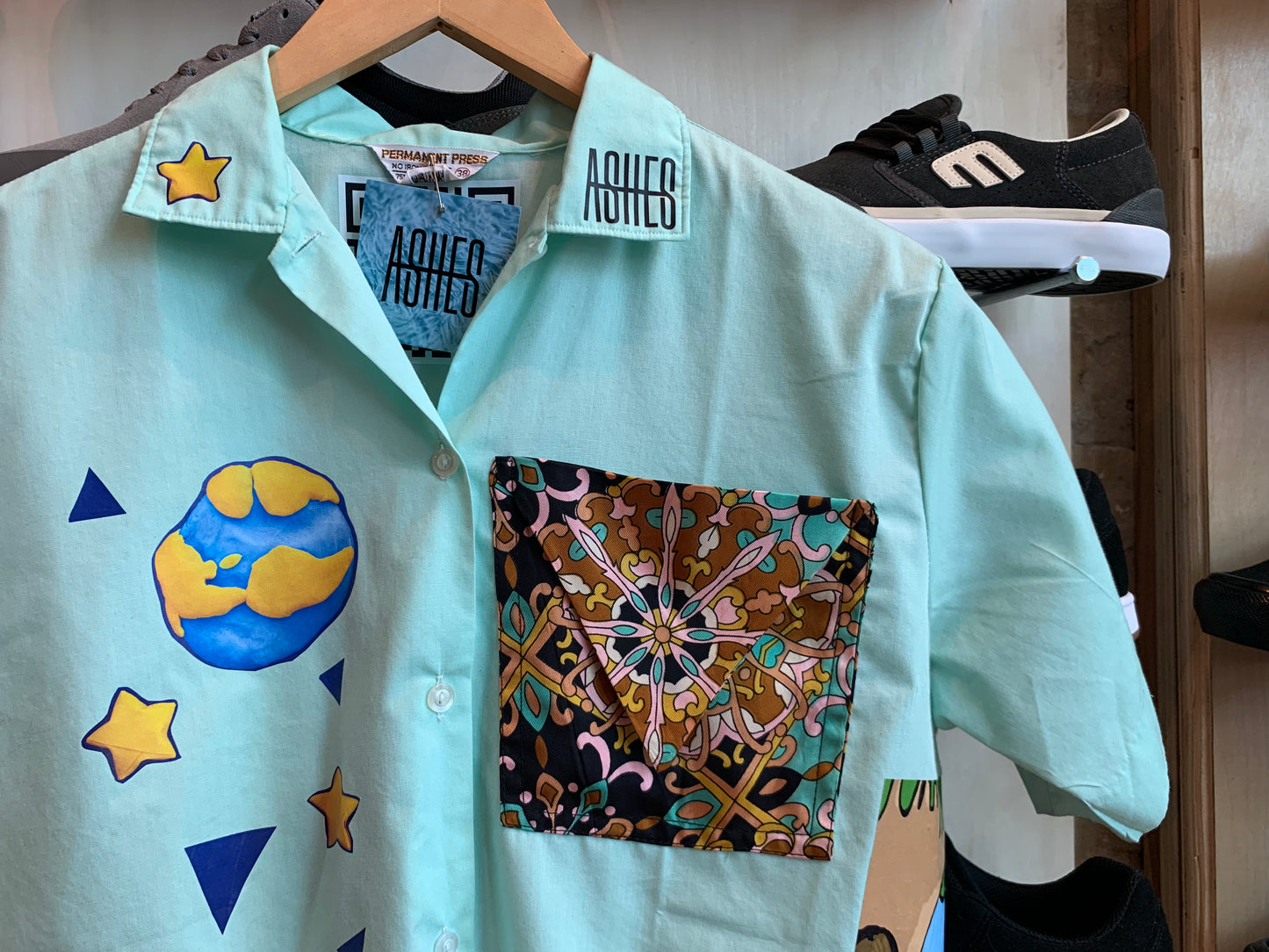 VINTAGE MINT COLLAGE TOP - S/M