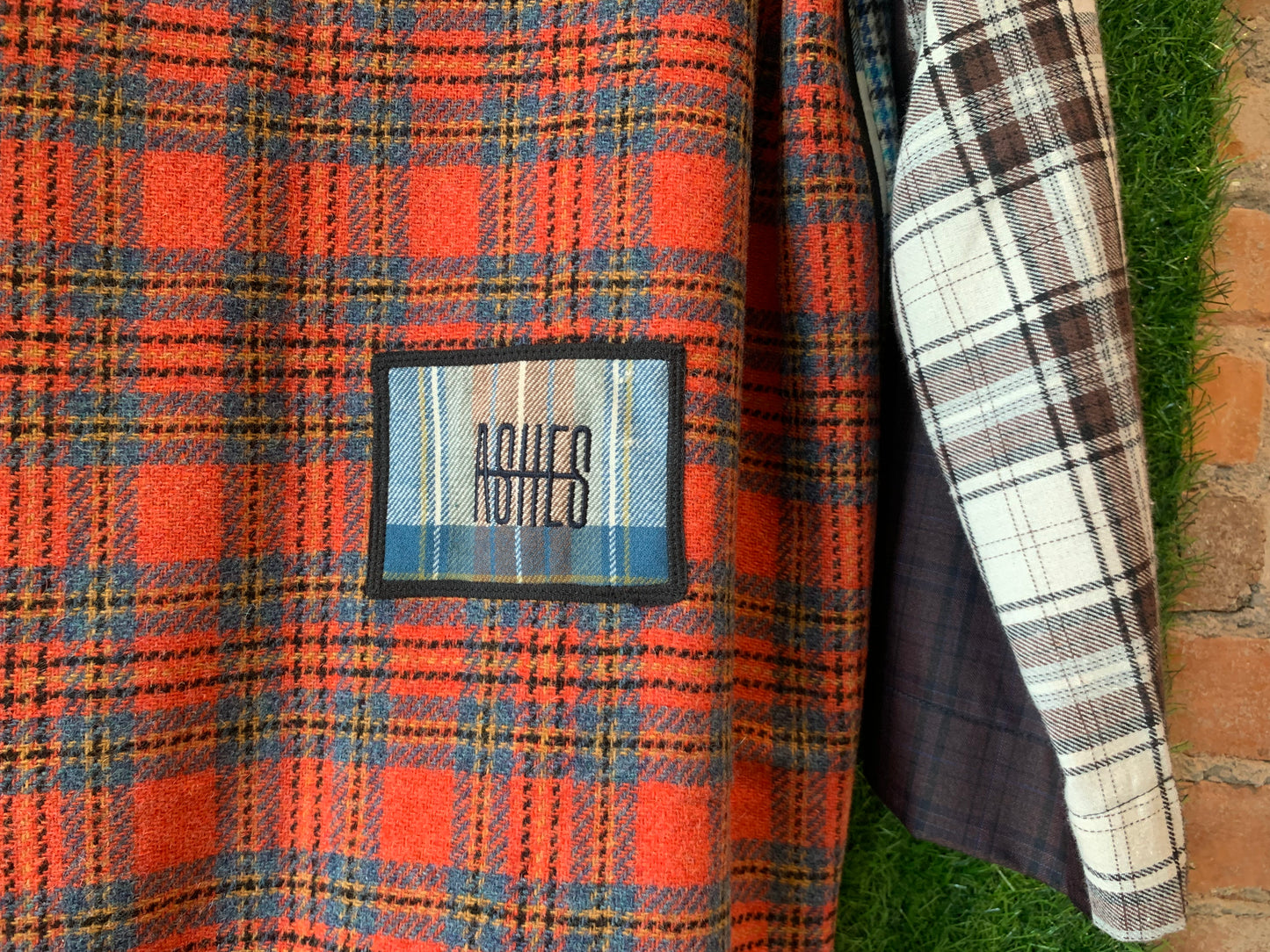 PLAID MASHUP - LIGHTWEIGHT WOOL JACKET - L/XL