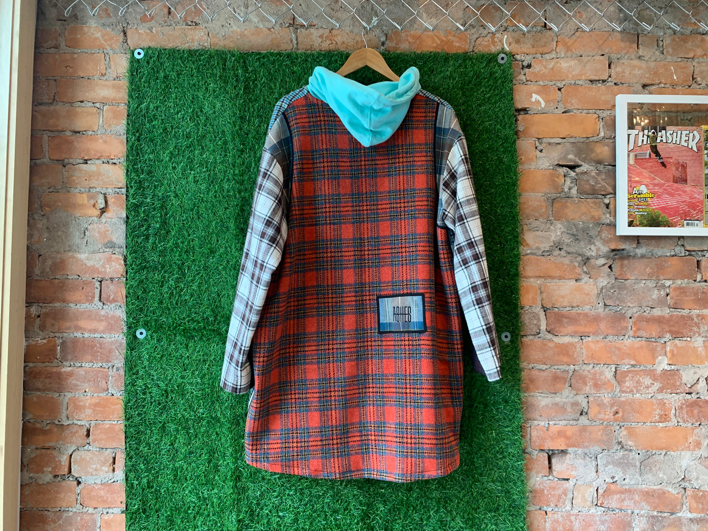 PLAID MASHUP - LIGHTWEIGHT WOOL JACKET - L/XL