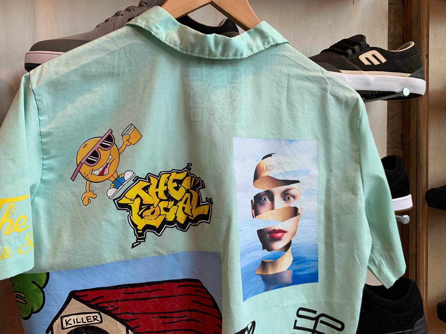 VINTAGE MINT COLLAGE TOP - S/M