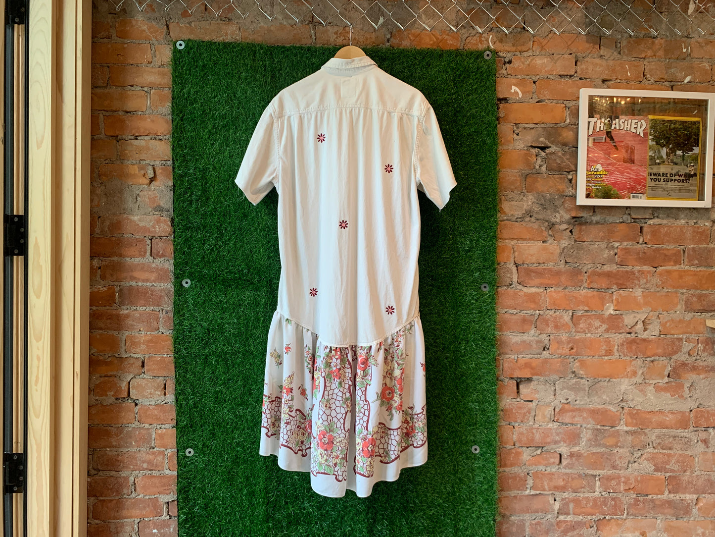 FLORAL BUTTON UP DRESS - MEDIUM