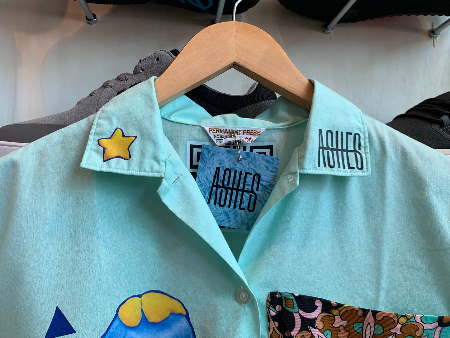 VINTAGE MINT COLLAGE TOP - S/M