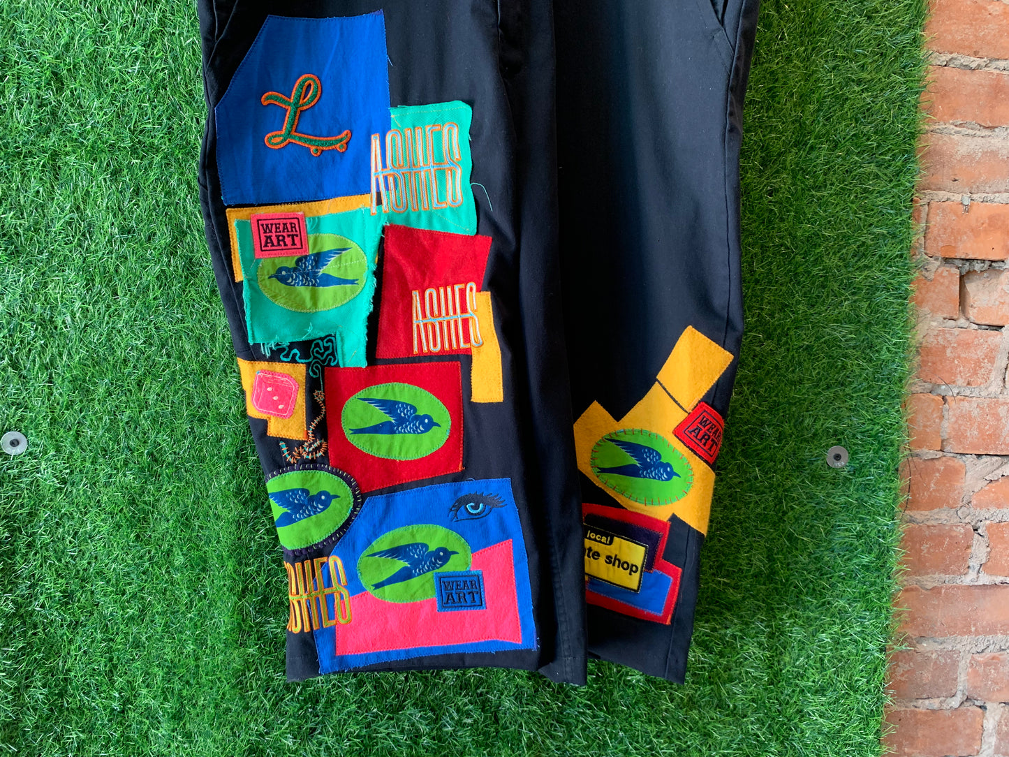 NAVY PATCHWORK JUMPSUIT