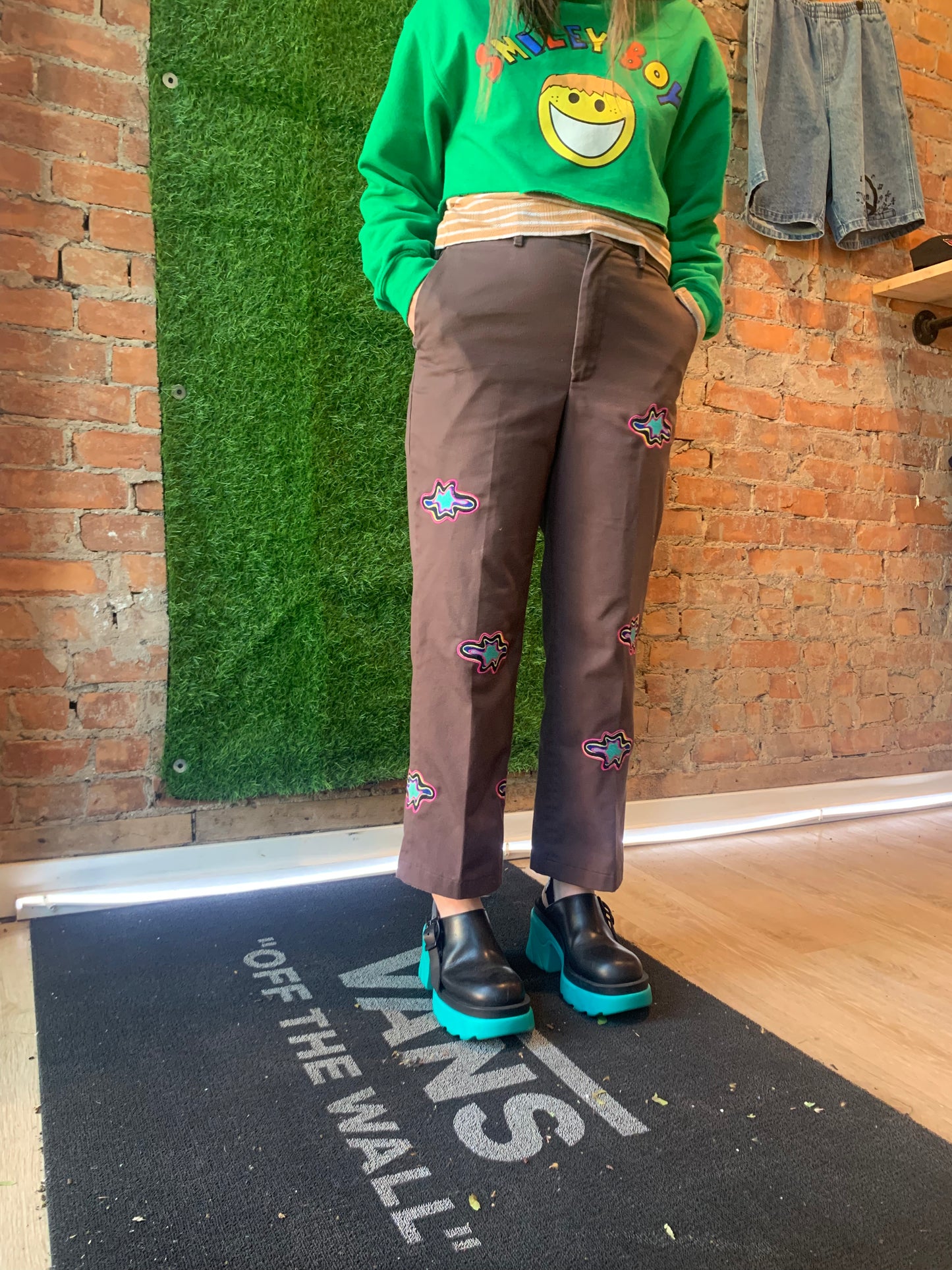 NEBULA embroidered trousers - 34” WAIST