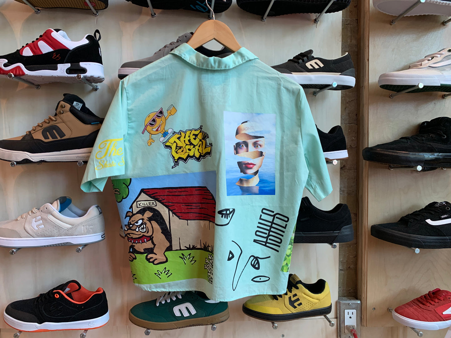 VINTAGE MINT COLLAGE TOP - S/M