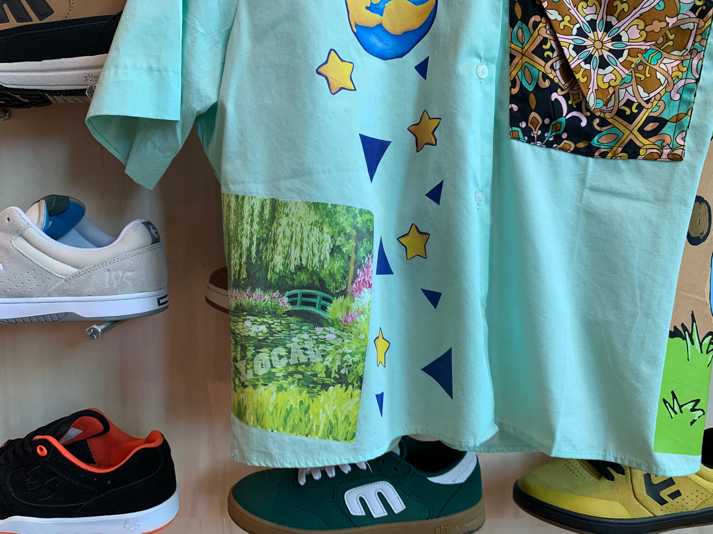 VINTAGE MINT COLLAGE TOP - S/M