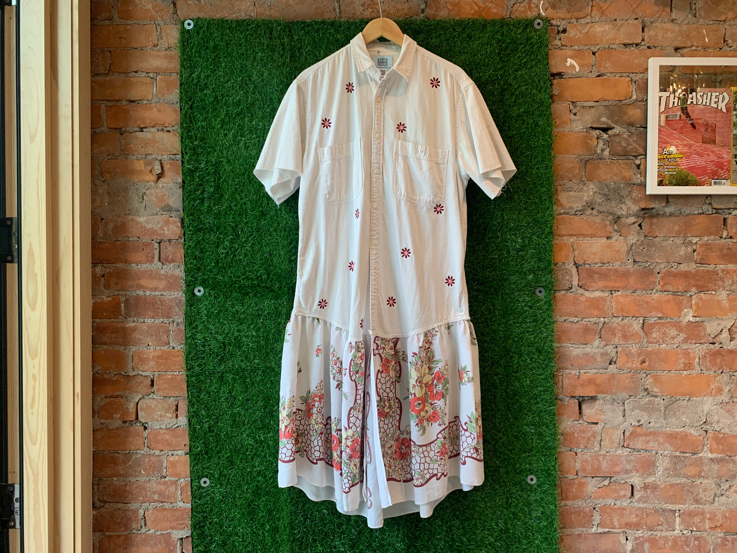 FLORAL BUTTON UP DRESS - MEDIUM