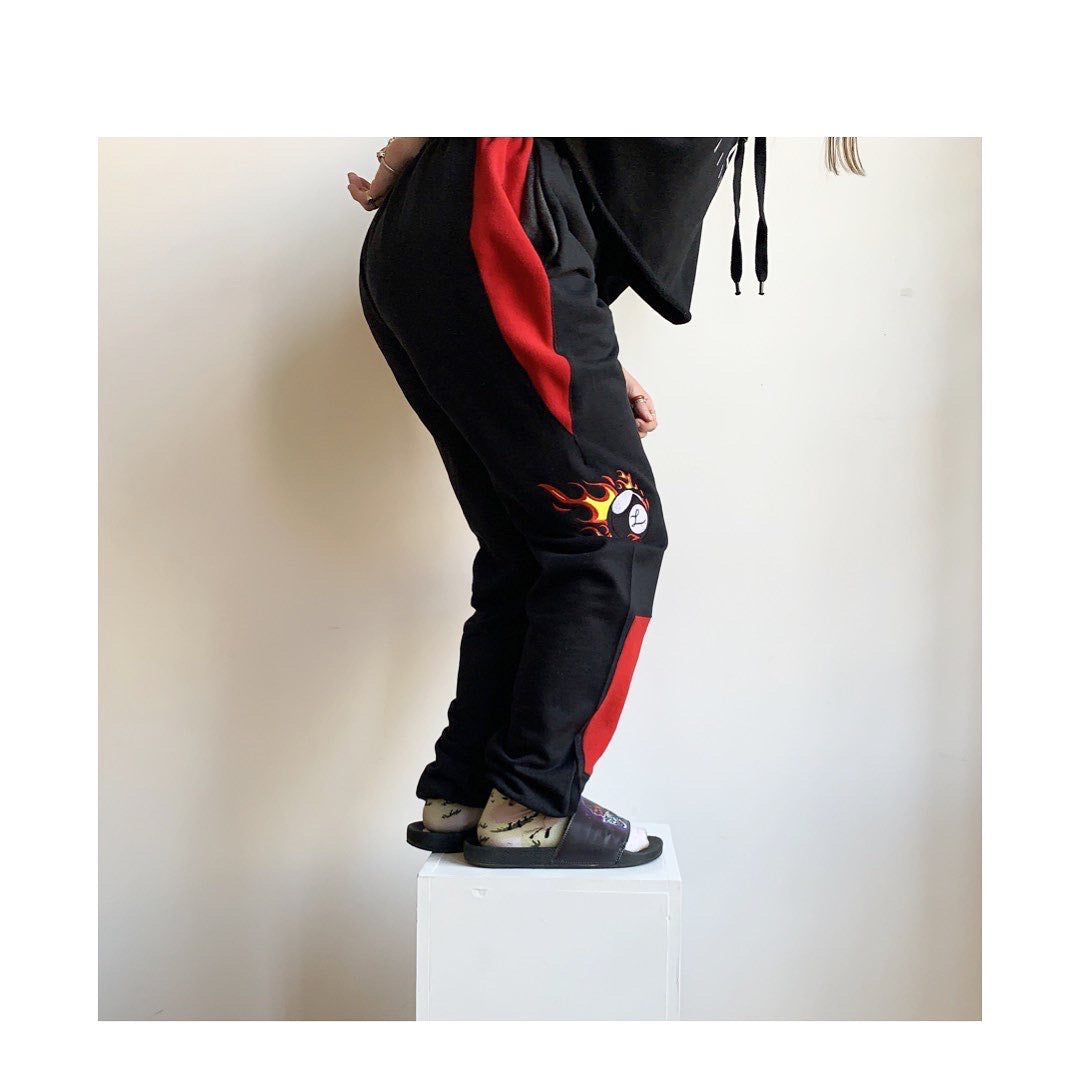 Eight Ball Flame Joggers X The Local Skate Shop