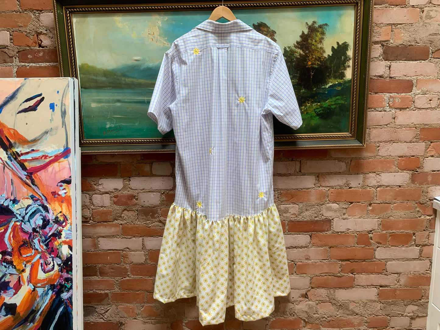 FLORAL BUTTON UP DRESS - Fits up to XL