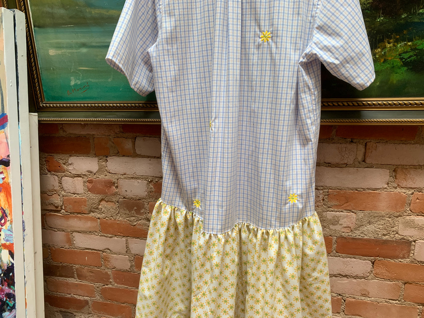 FLORAL BUTTON UP DRESS - Fits up to XL