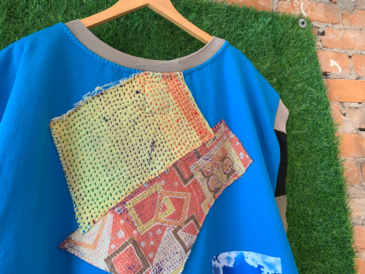 BLUE QUILT PATCHWORK VEST