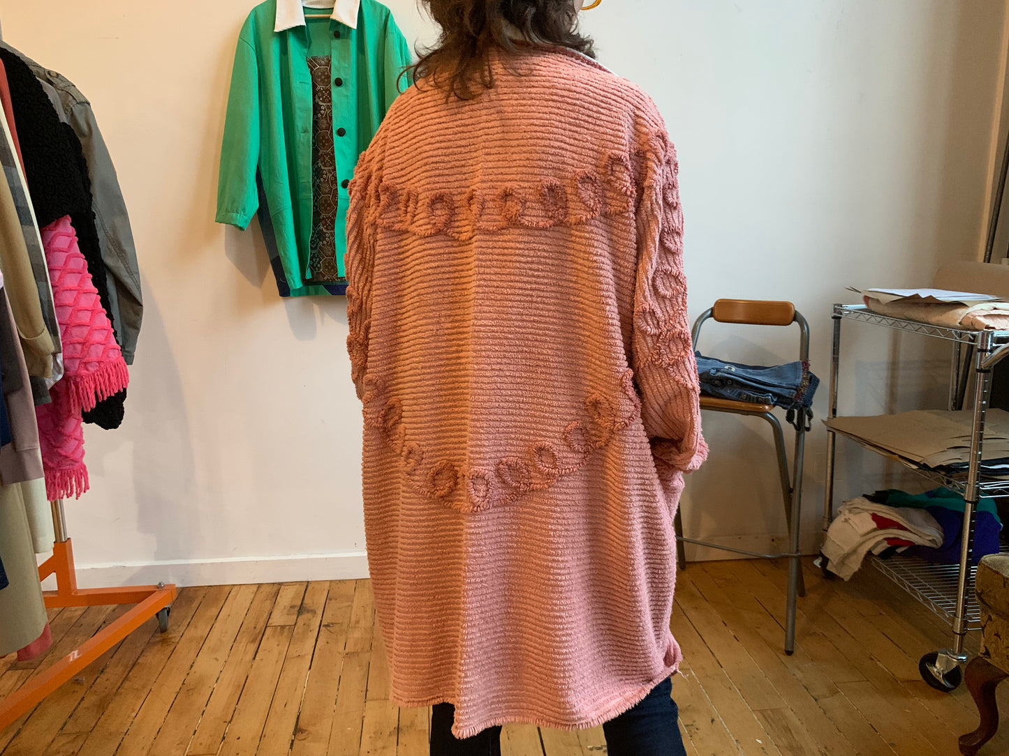 PASTEL CHENILLE UTILITY JACKET