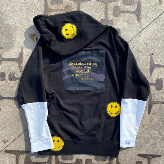 SKATEBOARDING MAKES THE WORLD A BETTER PLACE HOODIE - Medium