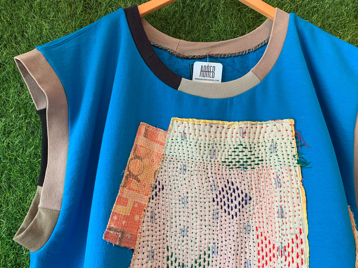 BLUE QUILT PATCHWORK VEST