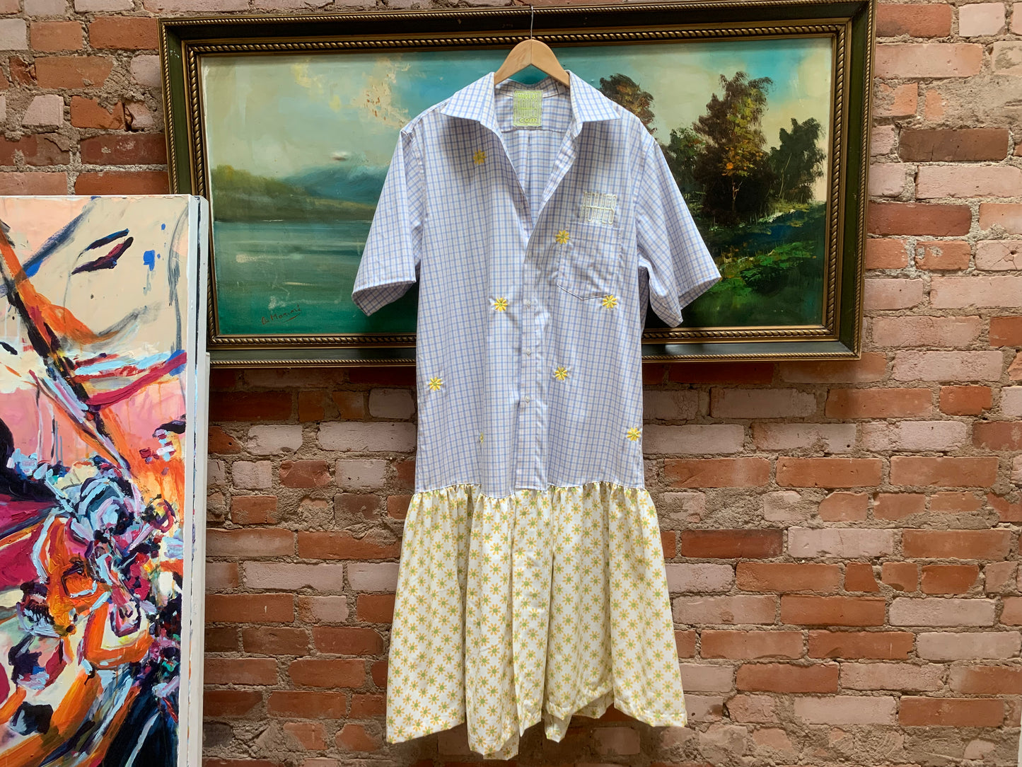 FLORAL BUTTON UP DRESS - Fits up to XL