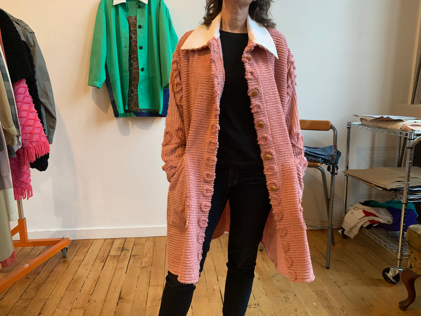 PASTEL CHENILLE UTILITY JACKET