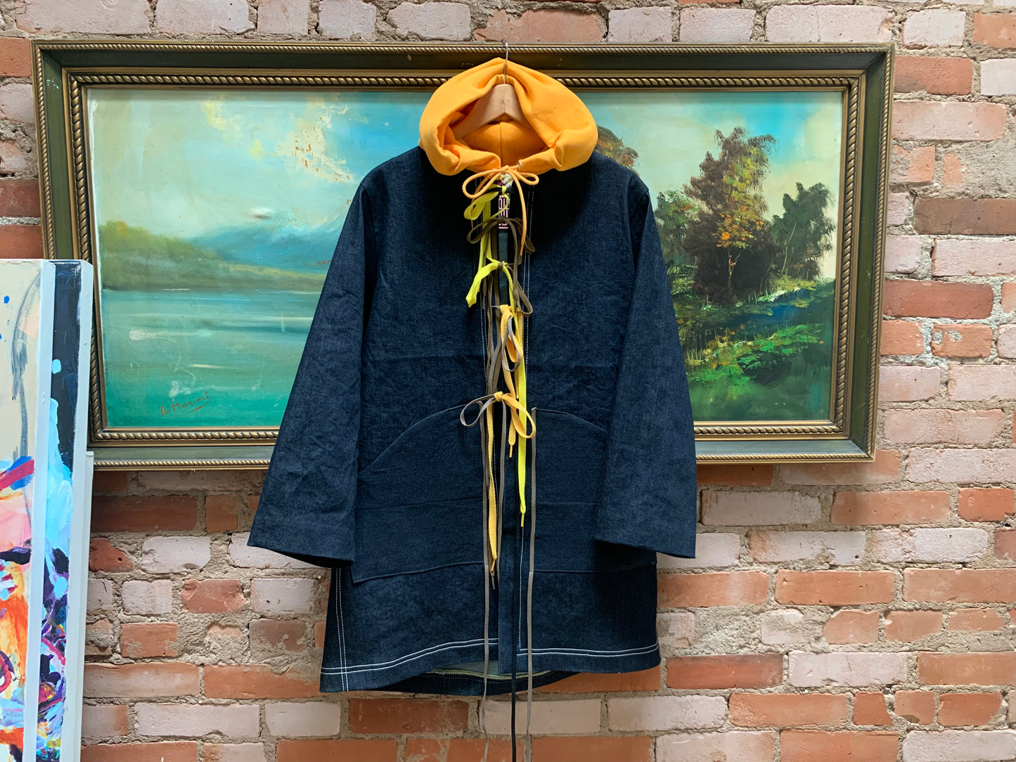 SHOELACE DENIM UTILITY JACKET - ONE OF A KIND