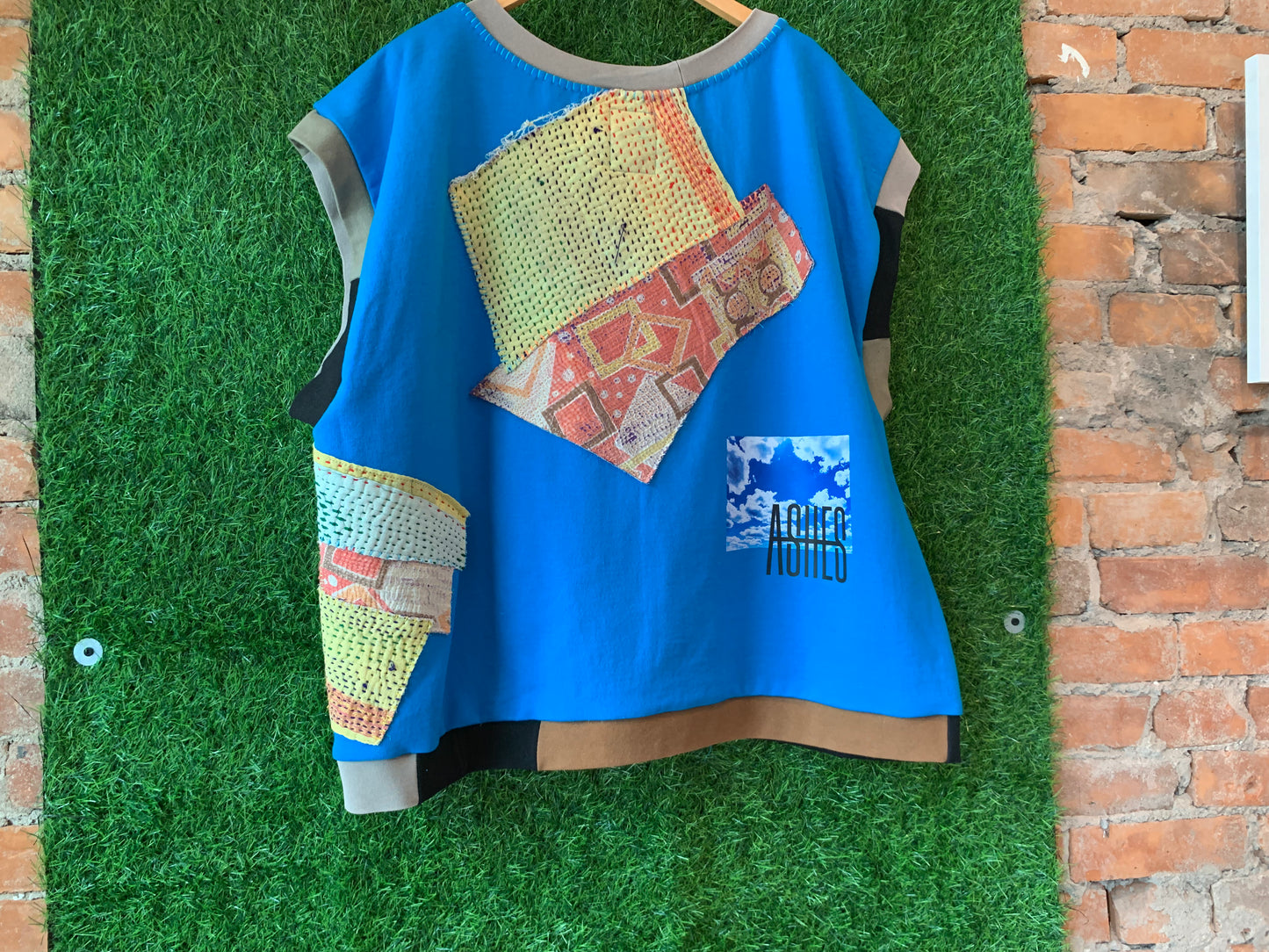 BLUE QUILT PATCHWORK VEST