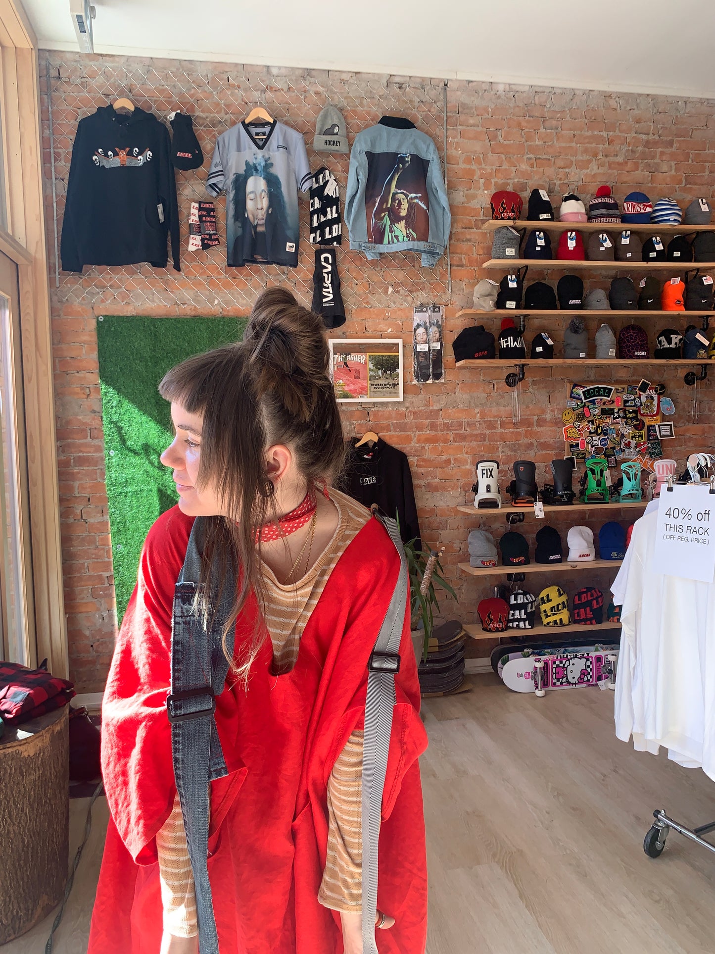 33 RED LINEN SHIRT- FITS UP TO 3XL - ONE OF A KIND