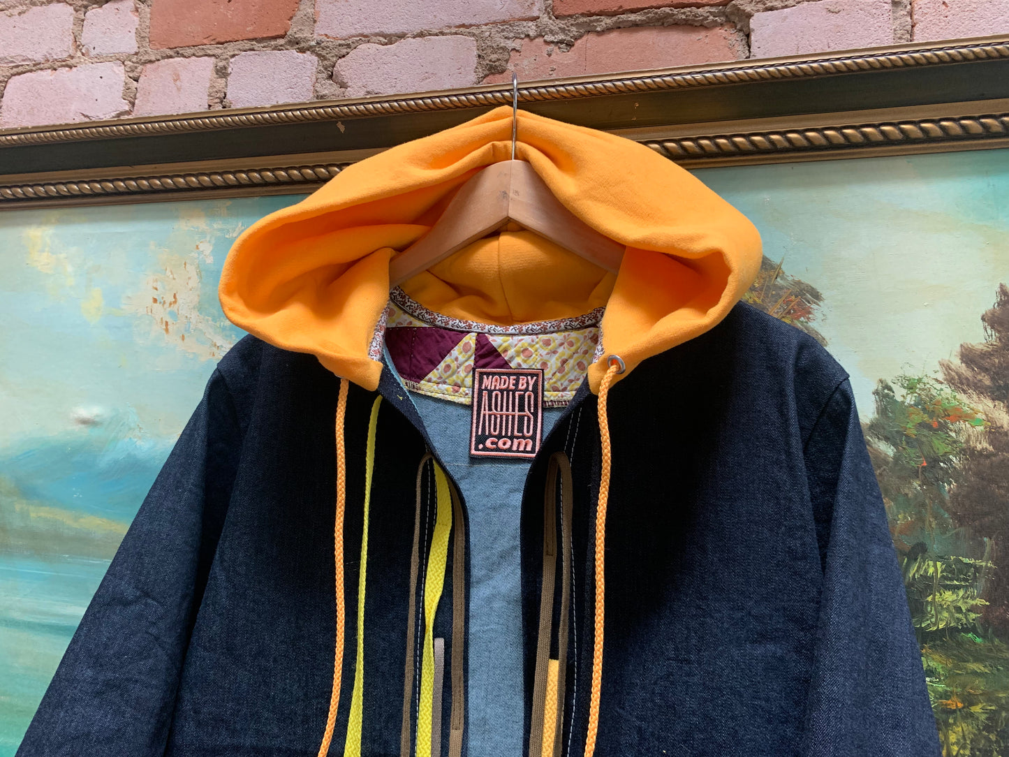 SHOELACE DENIM UTILITY JACKET - ONE OF A KIND