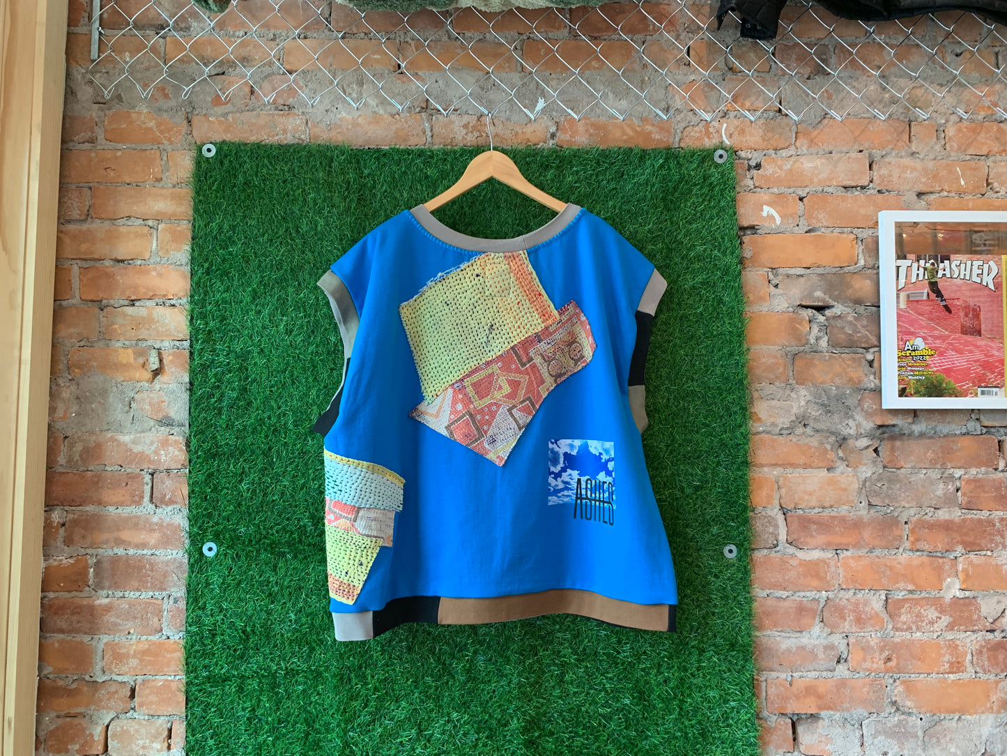 BLUE QUILT PATCHWORK VEST