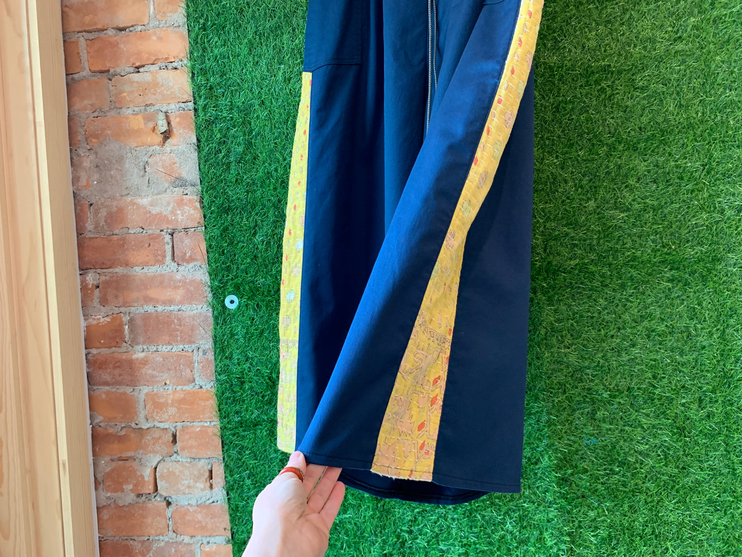 NAVY SUPER WIDE LEG PANTS