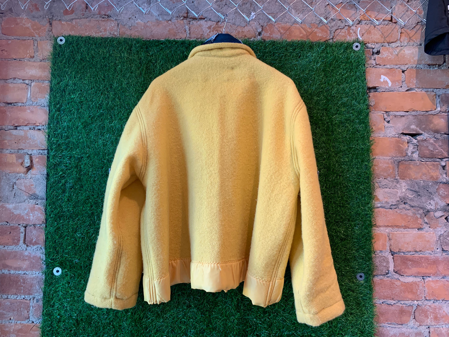 YELLOW WOOL & DENIM UTILITY JACKET