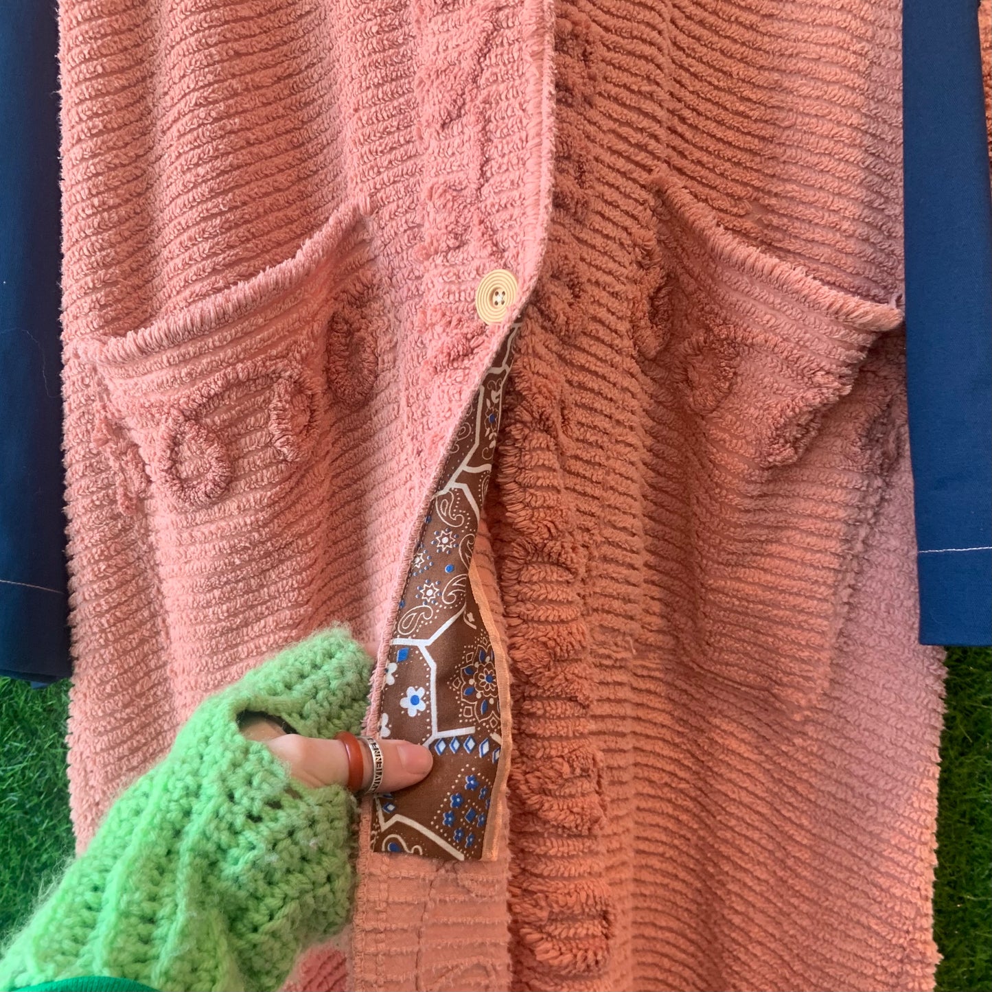 CHENILLE FULL LENGTH UTILITY JACKET