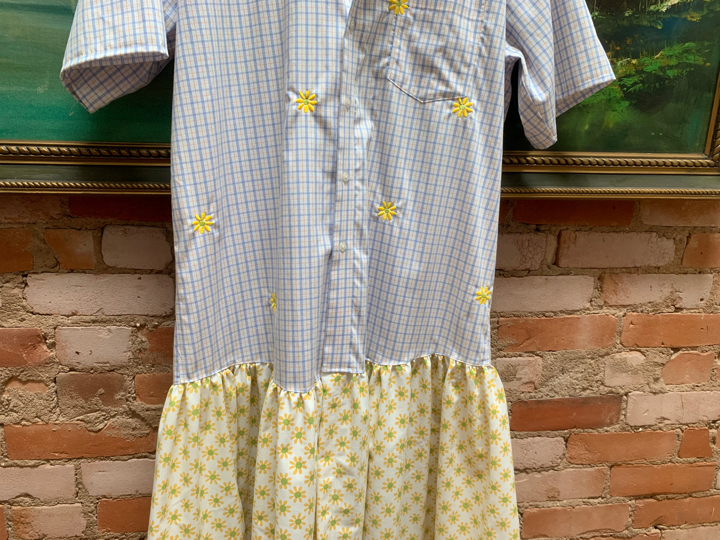 FLORAL BUTTON UP DRESS - Fits up to XL